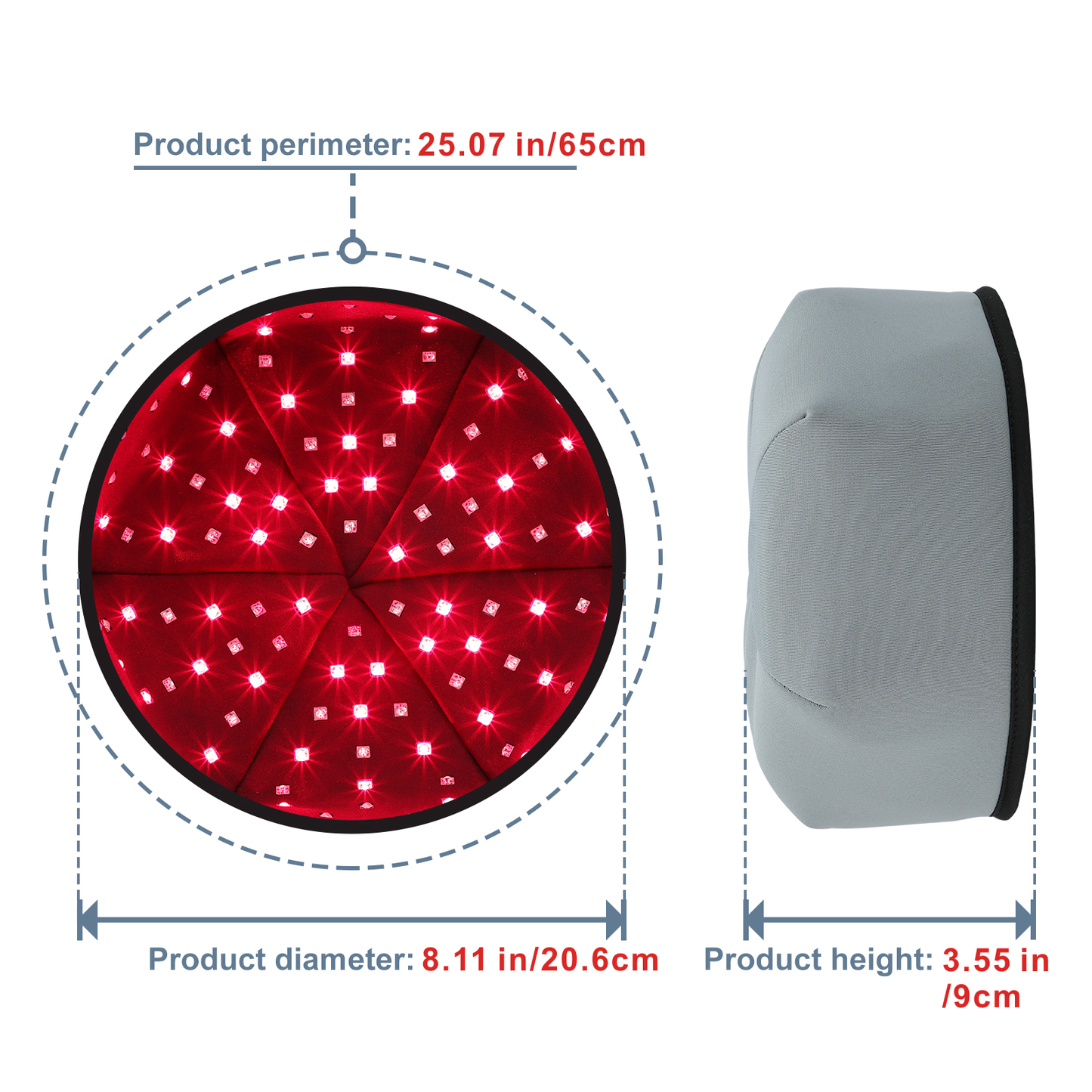 LOVTRAVEL Near Infrared LED Red Light Therapy Cap Helmet for Hair Regrowth Prevant Loss Head relaxation Relief scalp phototherapy Device