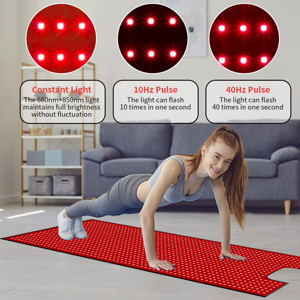 LOVTRAVEL New 2520pcs LED 660nm Red Light Therapy Mat Sleep Bag 850nm Near Infrared Light Therapy Mats Devices Large Pads for Full Whole Body Pain Relief