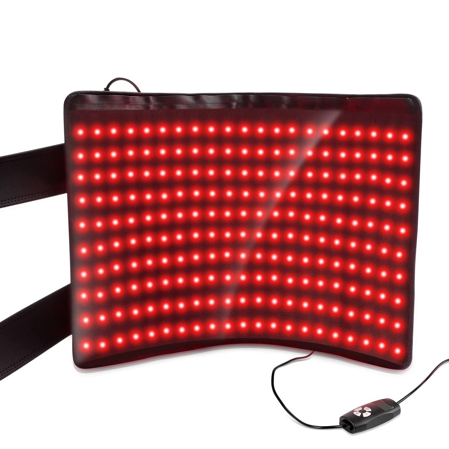 LOVTRAVEL 660nm LED Red Light Therapy for Body and 850nm Near Infrared Light Therapy Devices 21''x13'' Large Pads Belt Wearable Wrap for Leg Thigh Knee Belly Back Waist Pain Relief