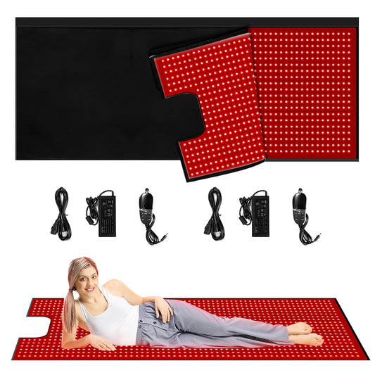 LOVTRAVEL New 2520pcs LED 660nm Red Light Therapy Mat Sleep Bag 850nm Near Infrared Light Therapy Mats Devices Large Pads for Full Whole Body Pain Relief