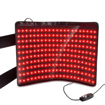 LOVTRAVEL 660nm LED Red Light Therapy for Body and 850nm Near Infrared Light Therapy Devices 21''x13'' Large Pads Belt Wearable Wrap for Leg Thigh Knee Belly Back Waist Pain Relief