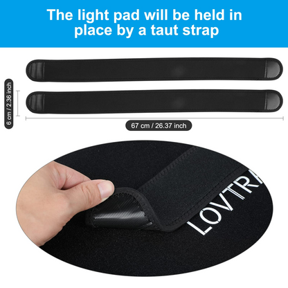 LOVTRAVEL 660nm LED Red Light Therapy for Body and 850nm Near Infrared Light Therapy Devices 21''x13'' Large Pads Belt Wearable Wrap for Leg Thigh Knee Belly Back Waist Pain Relief