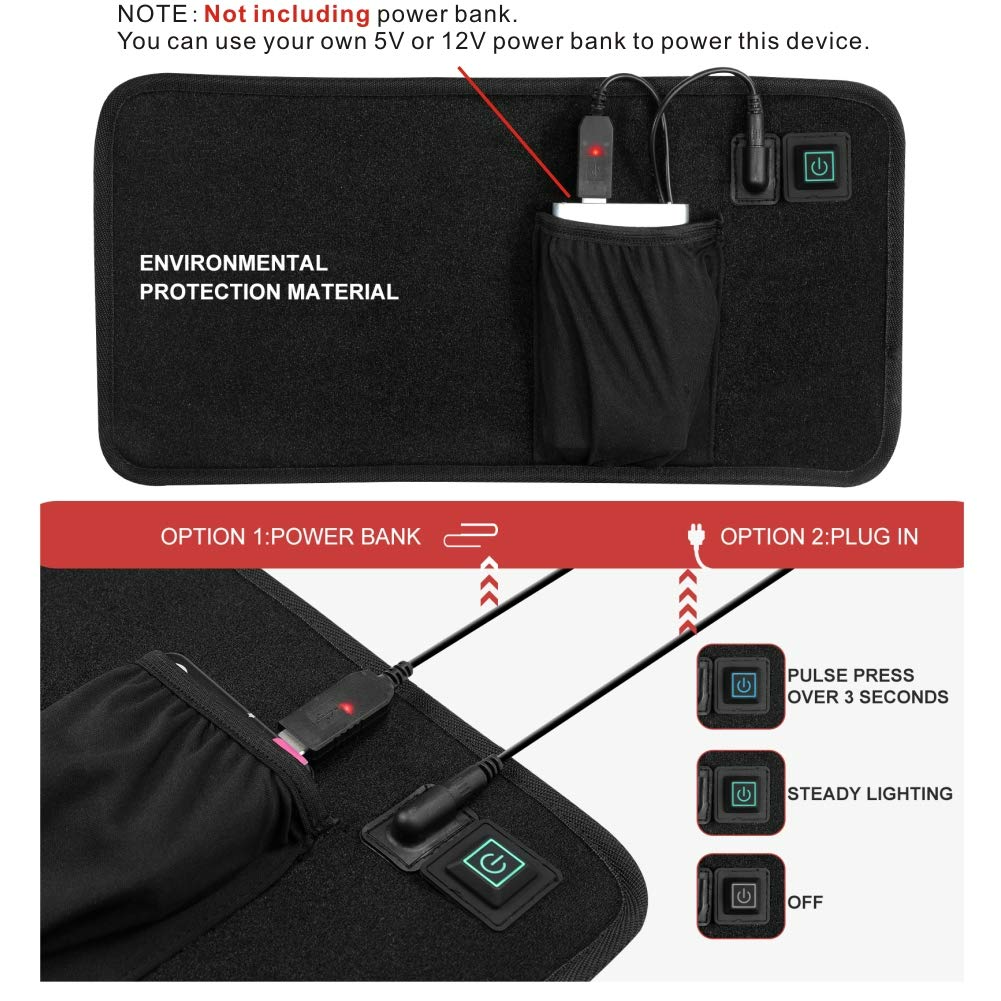 LOVTRAVEL25W 660nm LED Red Light and 850nm Near Infrared Light Therapy Devices Large Pads Wearable Wrap for Body Pain Relief