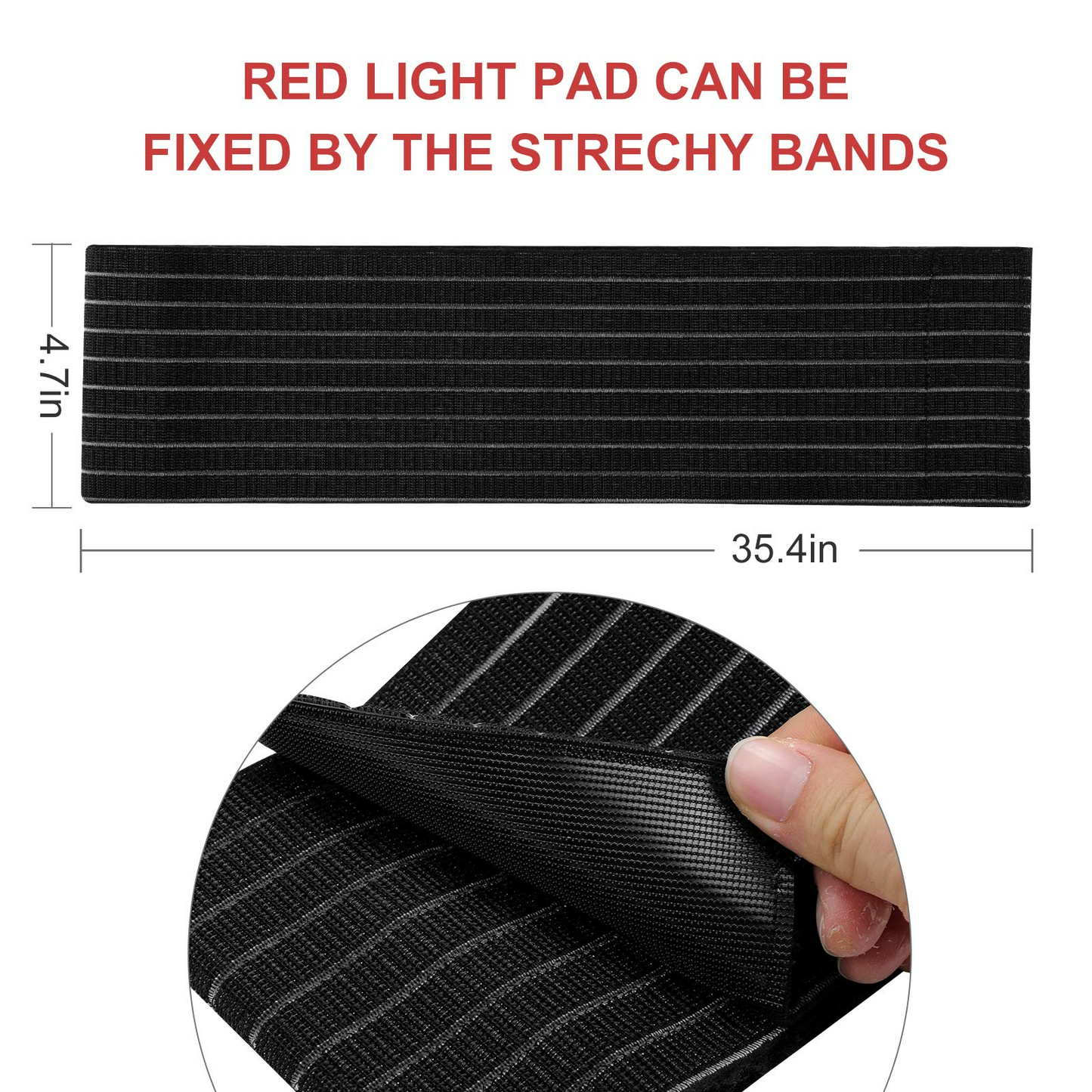 LOVTRAVEL25W 660nm LED Red Light and 850nm Near Infrared Light Therapy Devices Large Pads Wearable Wrap for Body Pain Relief