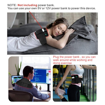 LOVTRAVEL25W 660nm LED Red Light and 850nm Near Infrared Light Therapy Devices Large Pads Wearable Wrap for Body Pain Relief